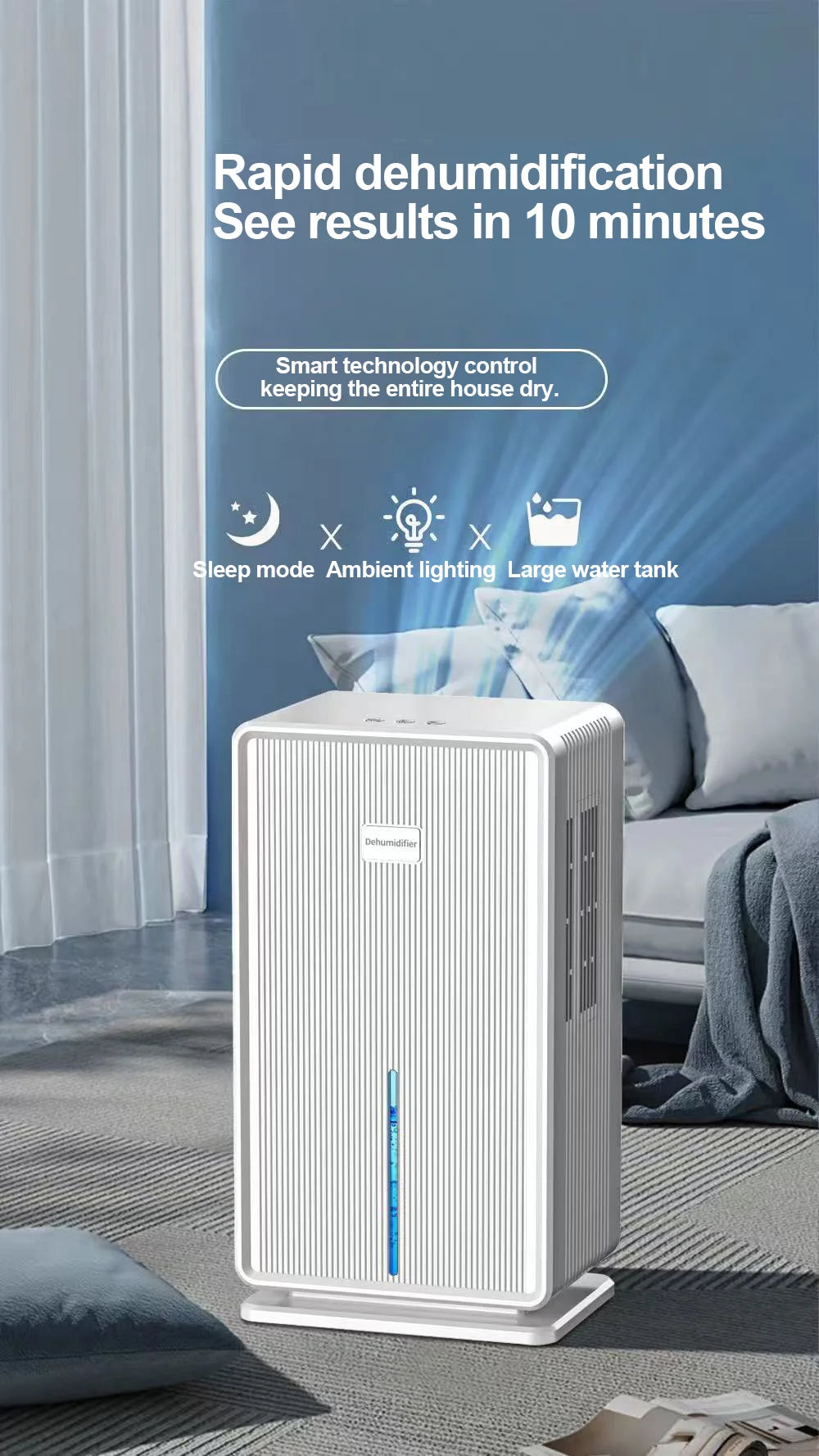 Electric Air Dehumidifier for Home and Basement