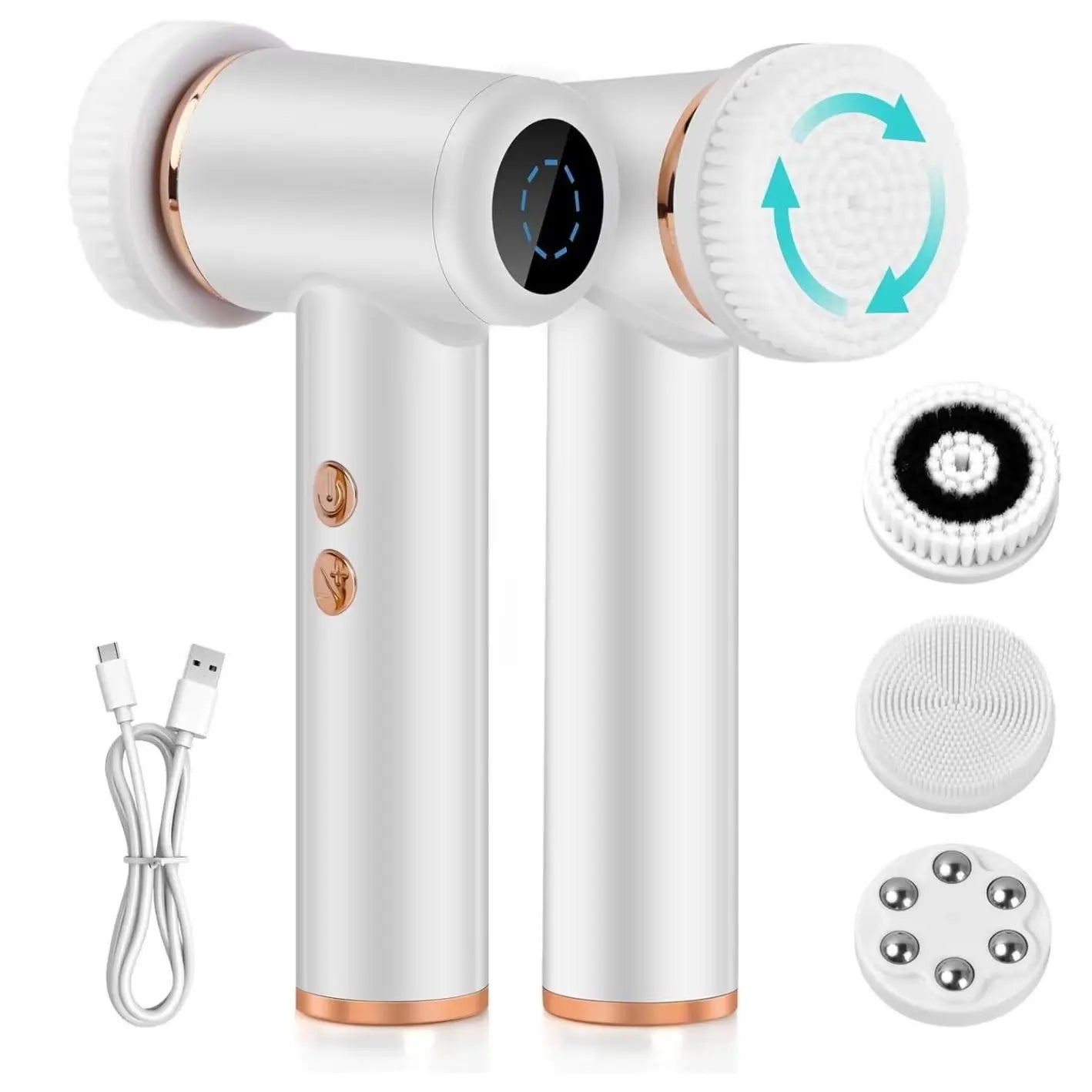 4-in-1 Waterproof Electric Facial Cleansing Brush - 1