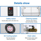 Digital Ultrasonic Cleaner for Jewelry, Watches, and Tools