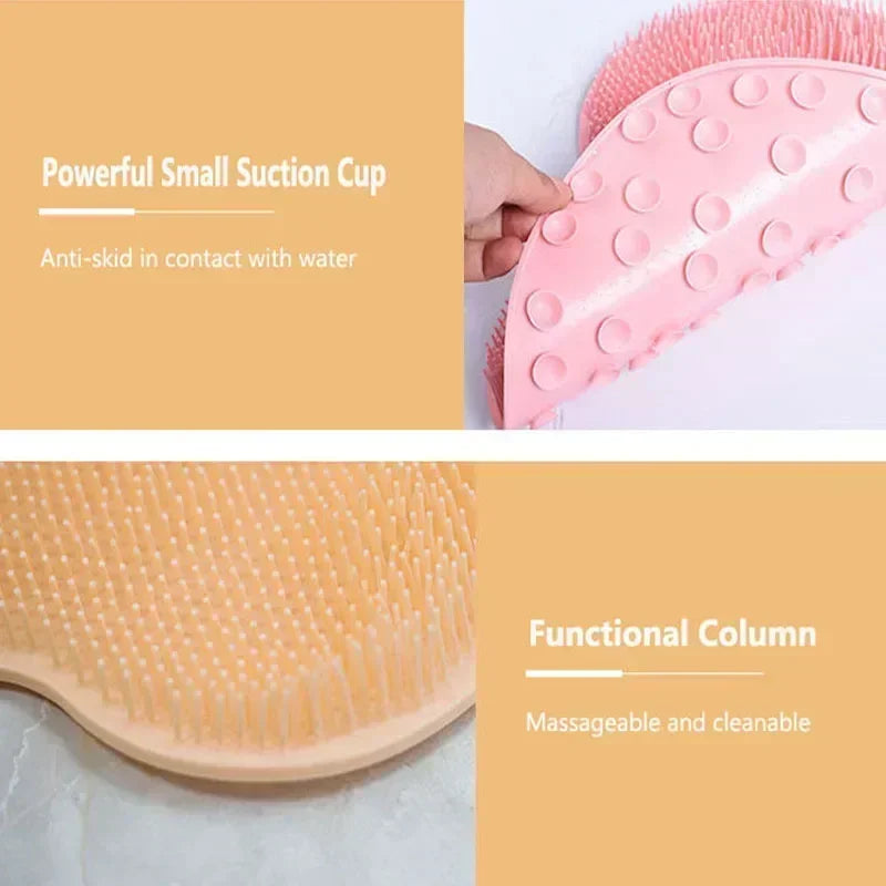 Non-Slip Silicone Shower Foot Scrubber and Massage Mat - 5