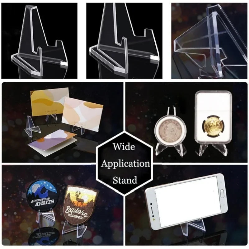 Acrylic Display Stands for Coins and Collectibles 10-Pack