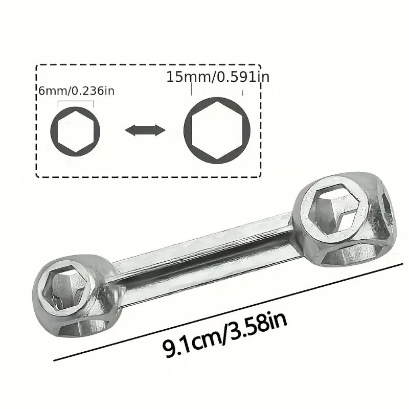 10-in-1 Portable Bicycle Bone Wrench Repair Tool - 8