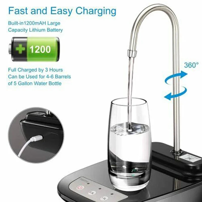 Automatic Rechargeable Electric Water Bottle Dispenser Pump - 14