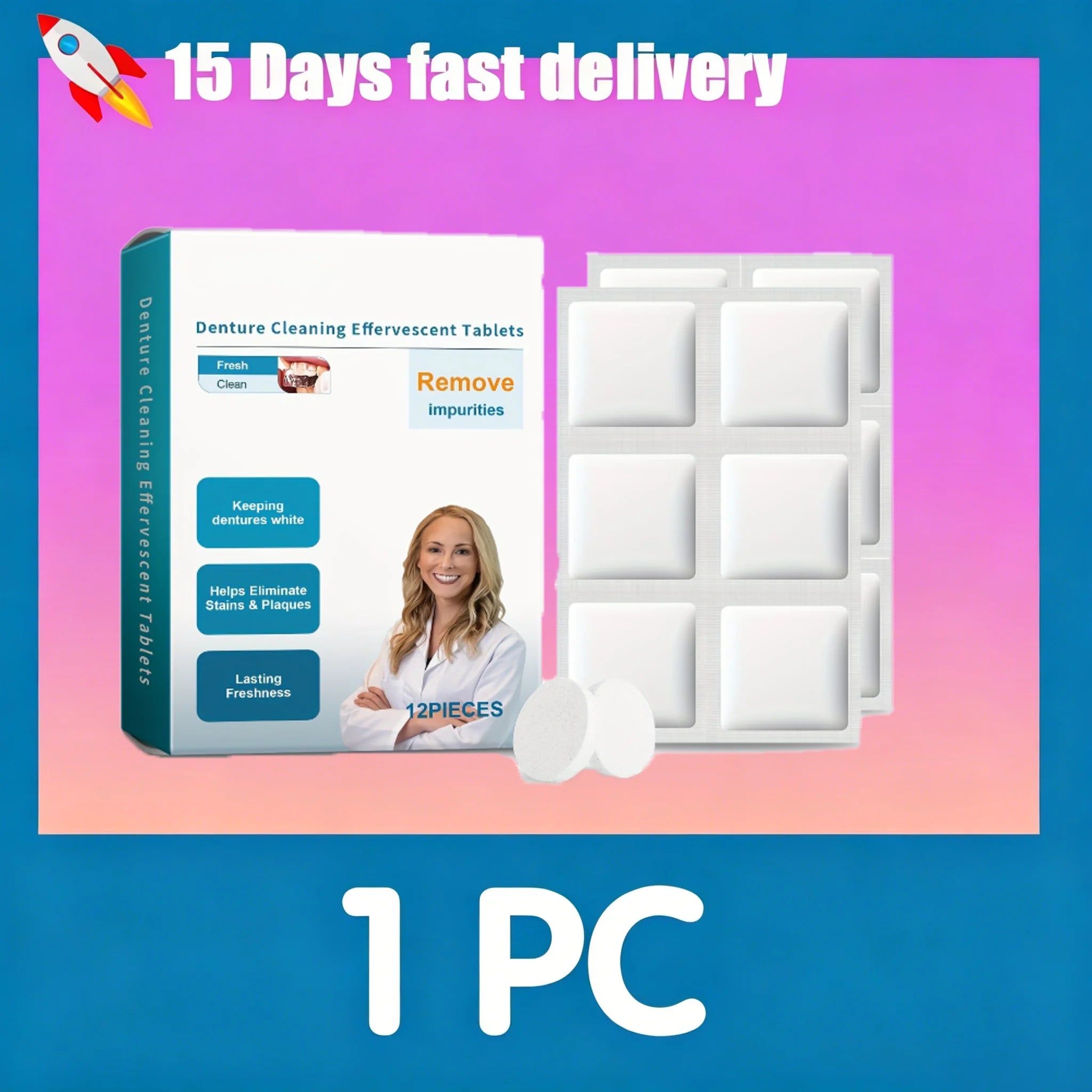 Effervescent Denture and Retainer Cleaning Tablets - 10