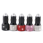 Dual Port Rhinestone USB Car Charger