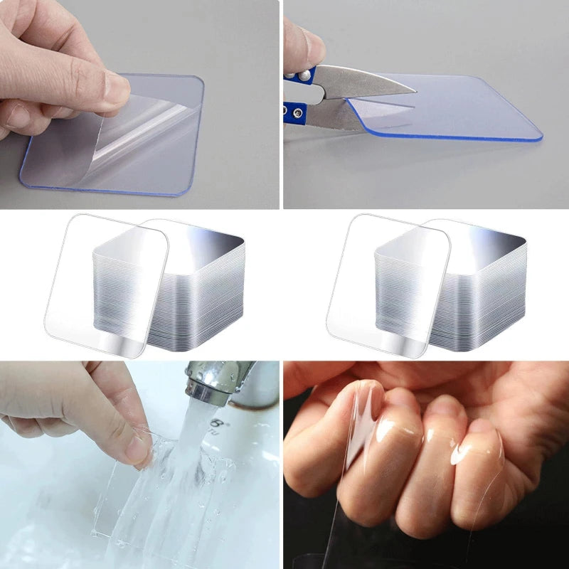 Extra Strong Transparent Double-Sided Adhesive Mounting Squares