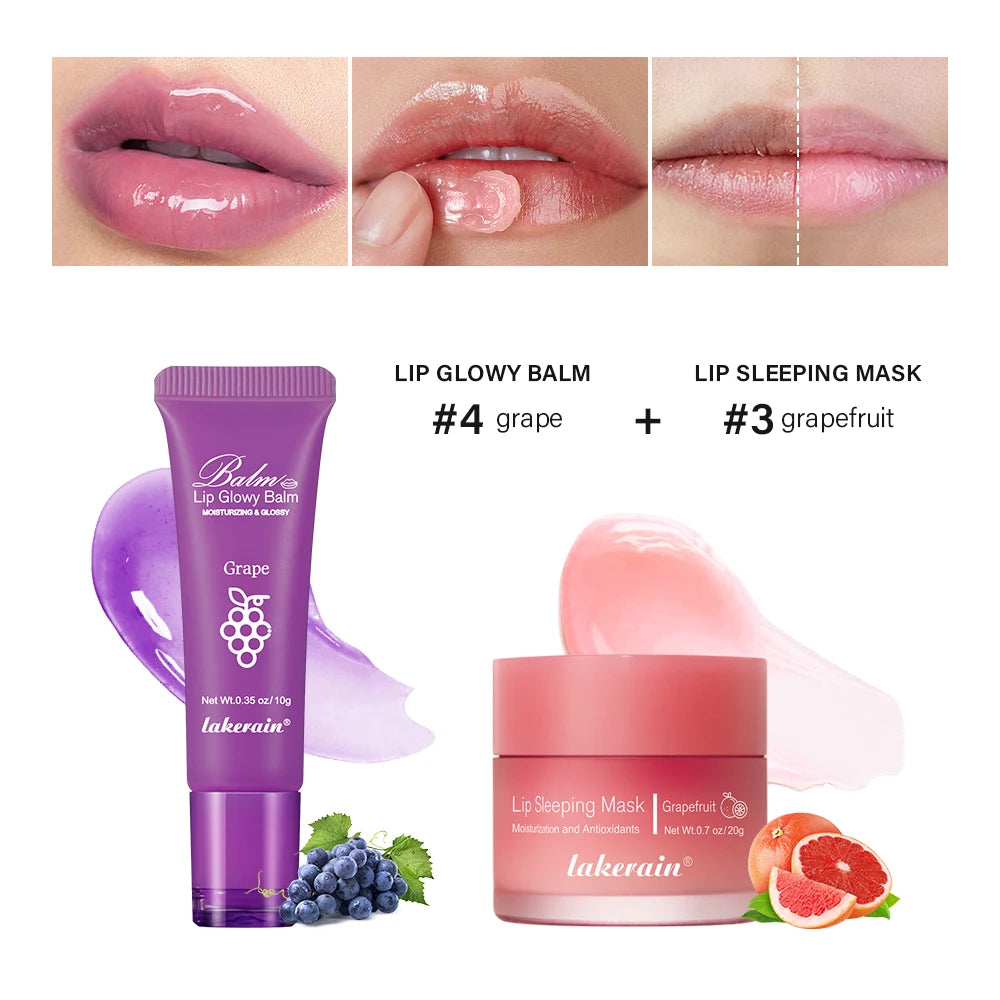 Moisturizing Lip Balm and Sleeping Mask Care Set