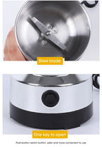 Compact Electric Stainless Steel Food and Coffee Grinder
