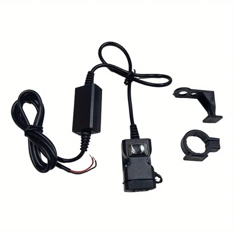 Dual USB Motorcycle Charger for Handlebars and Rearview Mirrors - 9