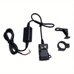 Dual USB Motorcycle Charger for Handlebars and Rearview Mirrors