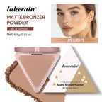 Matte Bronzer Powder for Long-Lasting Smooth Face Makeup