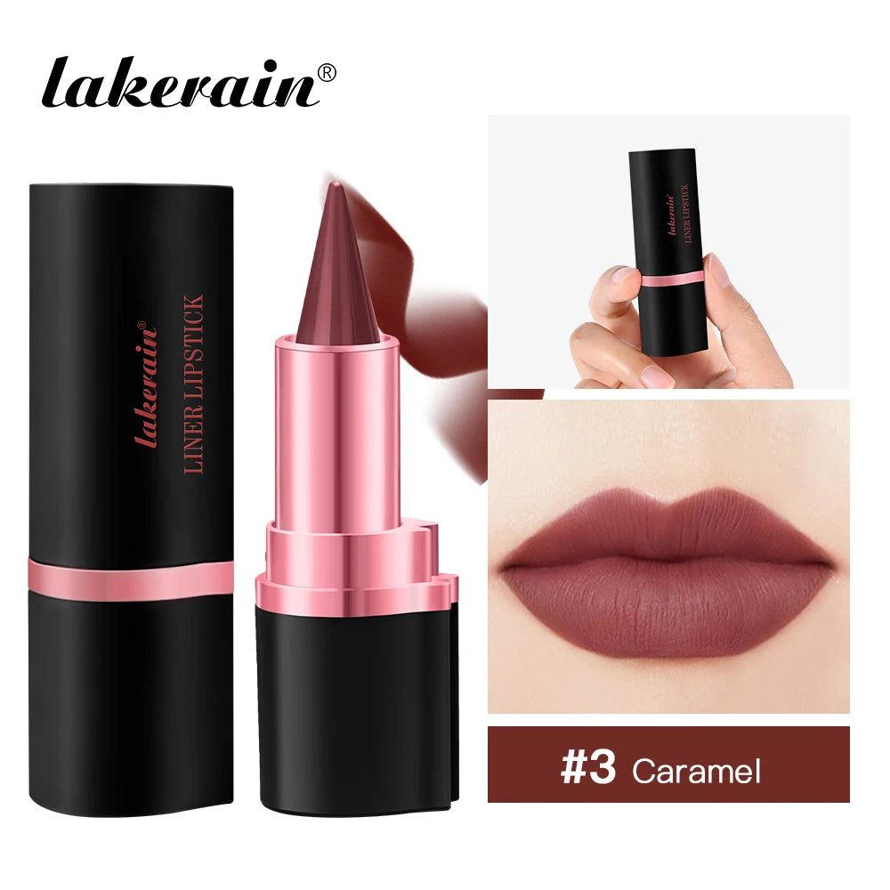 2-in-1 Waterproof Matte Lip Liner and Lipstick Crayon