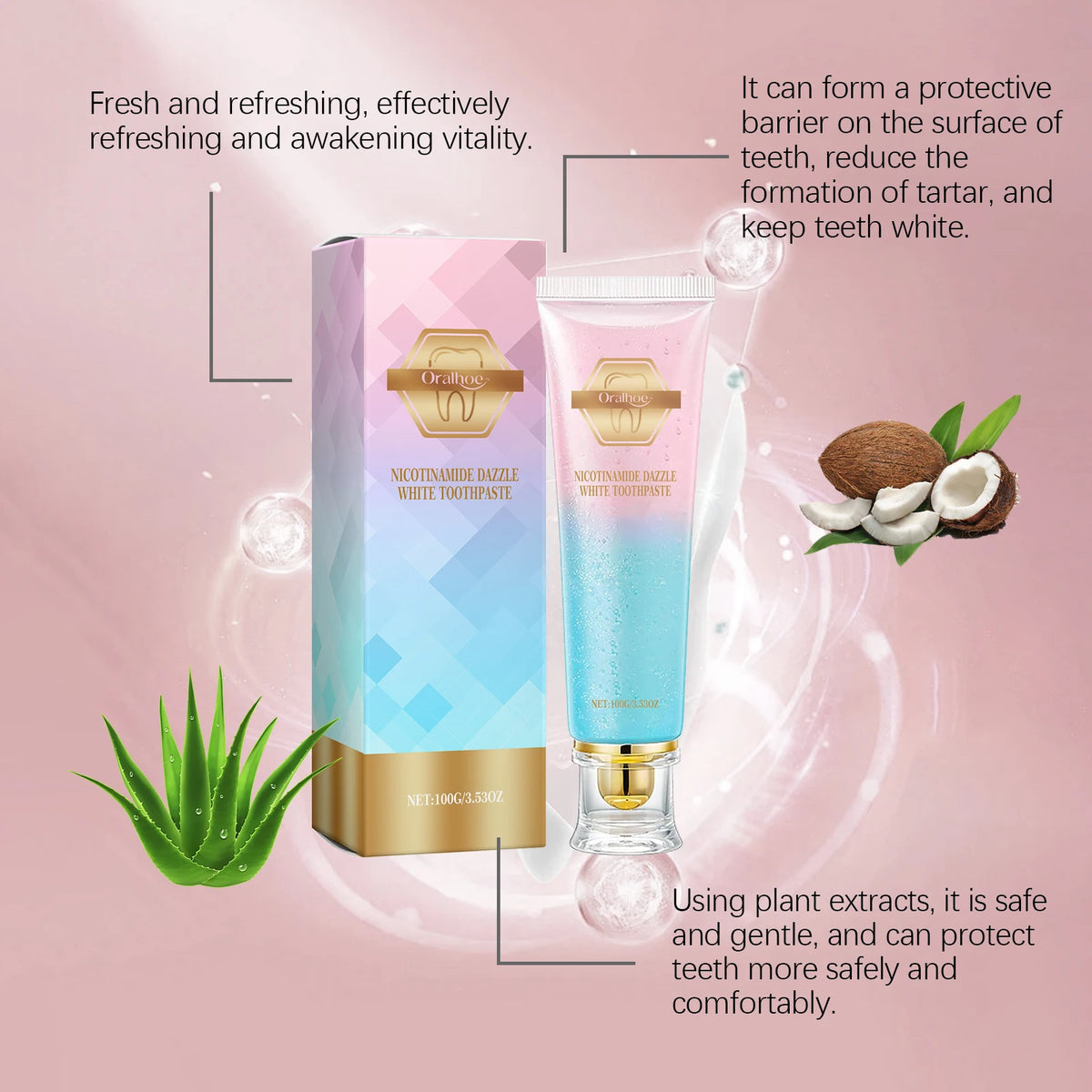 Brightening and Cavity Repair Teeth Whitening Toothpaste