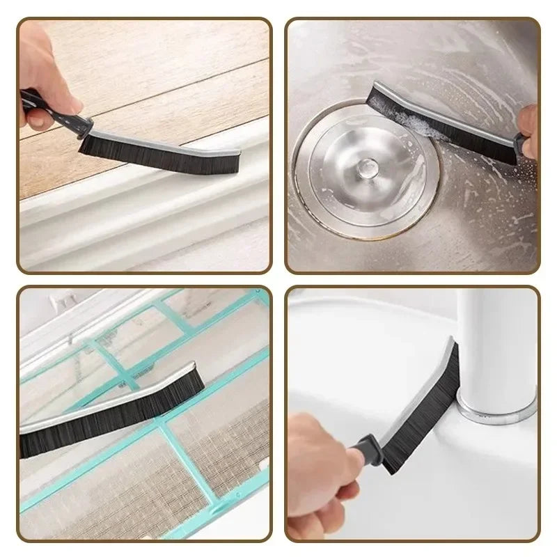 Hard-Bristled Crevice Cleaning Brush for Tight Gaps and Tiles