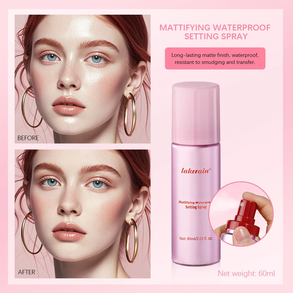 Mattifying Waterproof Makeup Setting Spray for Long-Lasting Wear