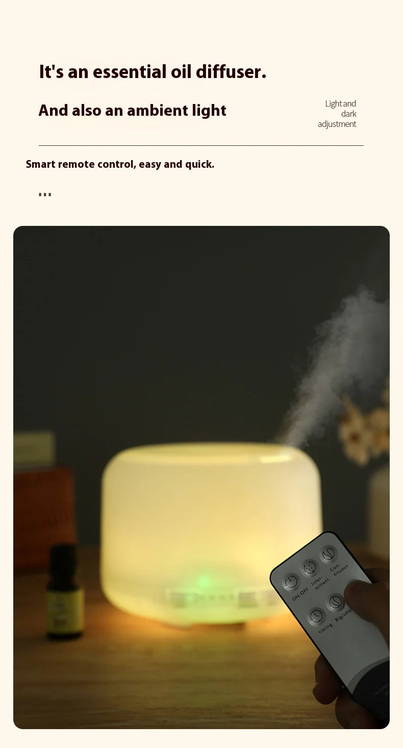 500ml Aromatherapy Essential Oil Diffuser with LED Night Light