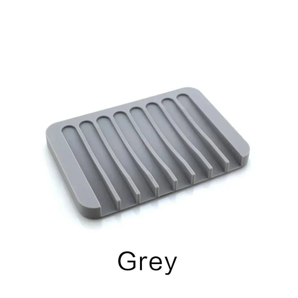 Self-Draining Silicone Soap Dish and Sponge Holder