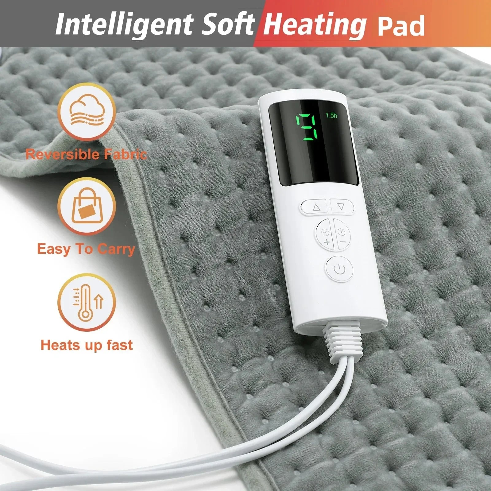 Electric Adjustable Heating Pad for Back Neck and Body Relief - 1