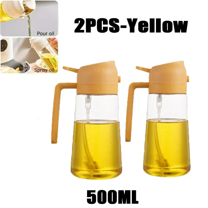 2-in-1 Kitchen Oil Spray and Pour Dispenser Bottle