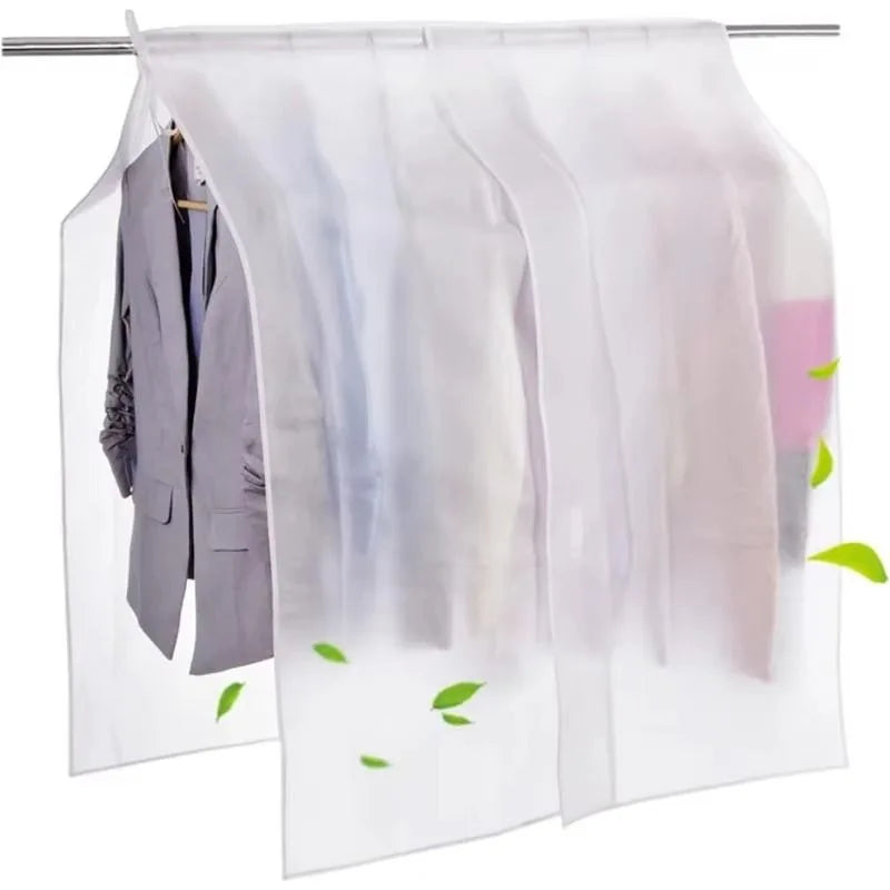 Transparent Hanging Garment Dust Cover for Wardrobe Storage