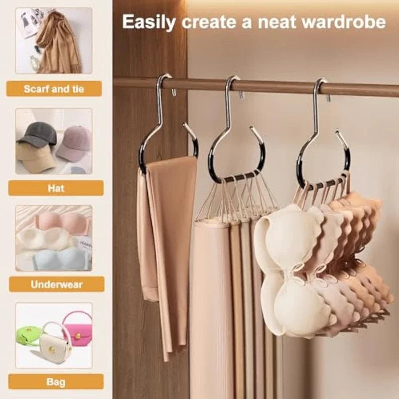 Multifunction Space Saving Hat and Accessory Organizer Hanger - 1
