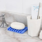 Self-Draining Silicone Soap Dish and Sponge Holder