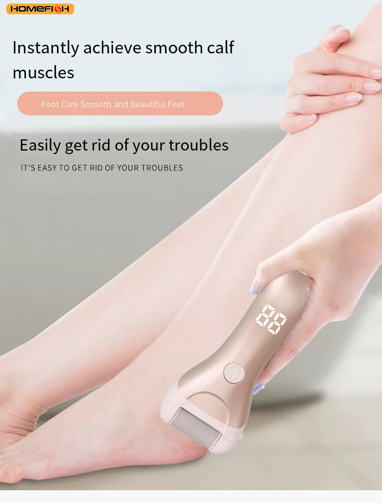 Electric Rechargeable Foot Callus Remover with Power Display