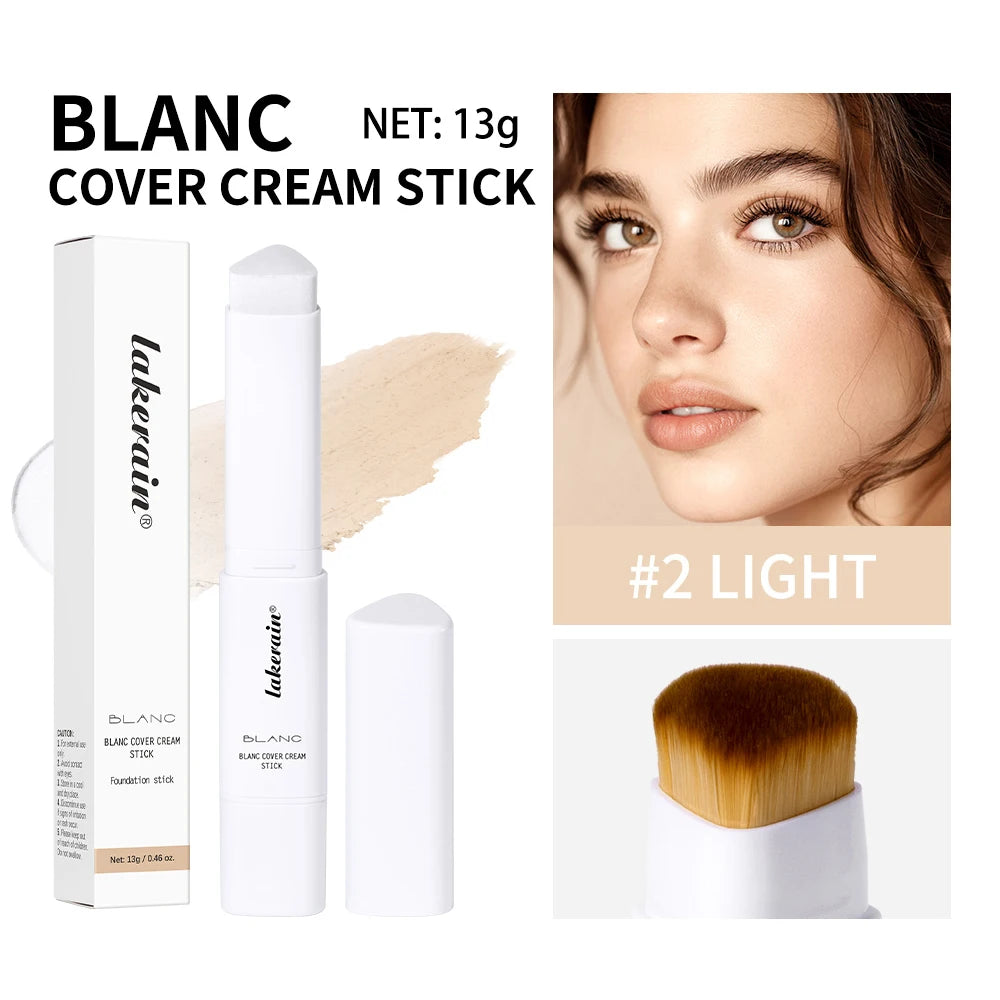 Color-Changing Foundation Stick with Built-in Blending Brush