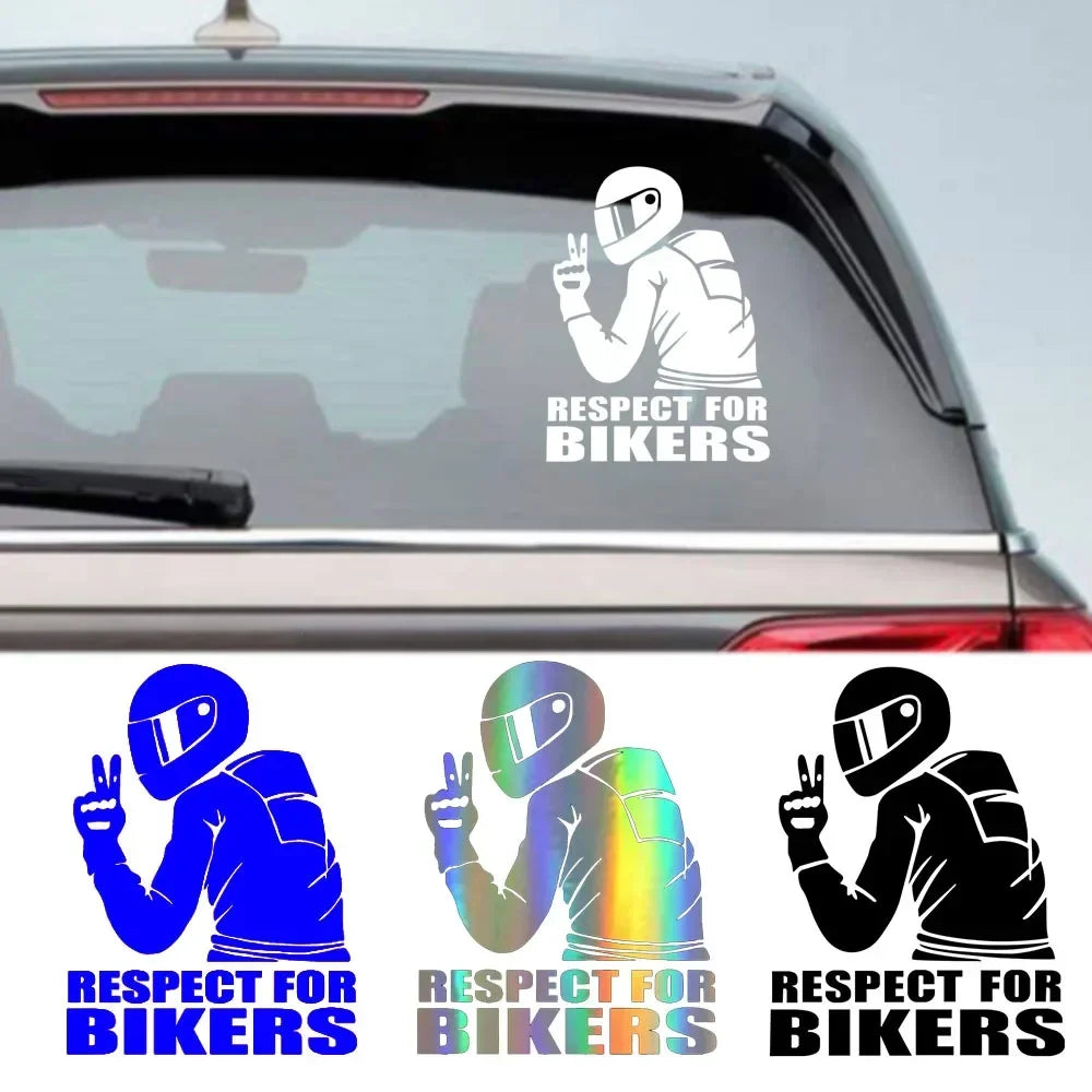 Reflective Biker Helmet Decal for Motorcycles and Cars - 7