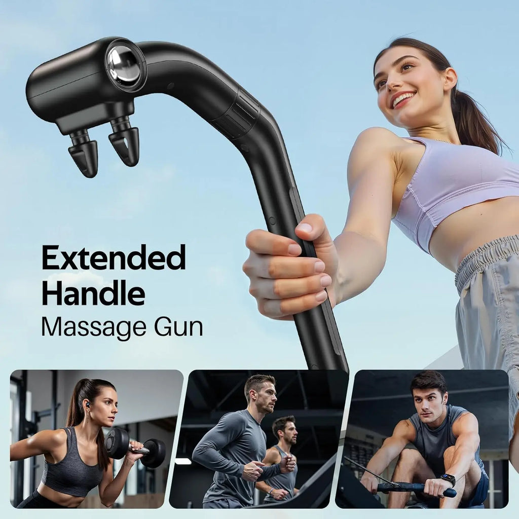 Dual-Head Handheld Percussion Muscle Massager