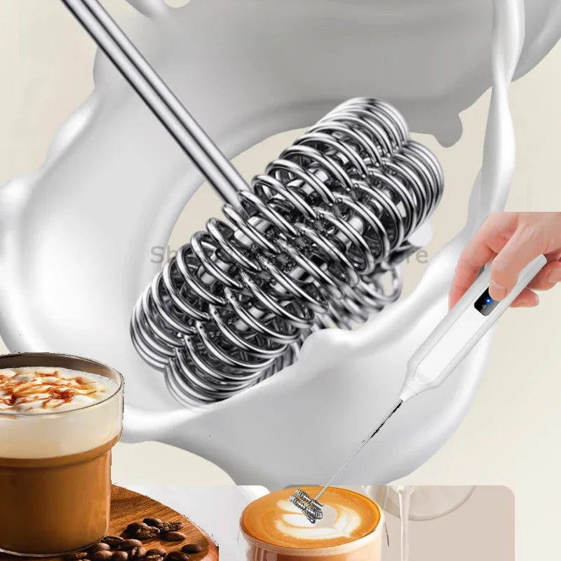 Wireless Handheld Electric Milk Frother and Coffee Mixer - 2