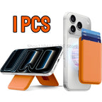 Magnetic Phone Wallet Case with Integrated Stand for MagSafe