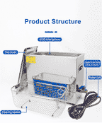 Digital Ultrasonic Cleaner for Jewelry, Watches, and Tools