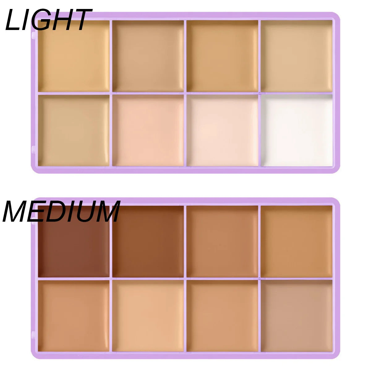 8-Shade Waterproof Full Coverage Cream Concealer Palette - 22