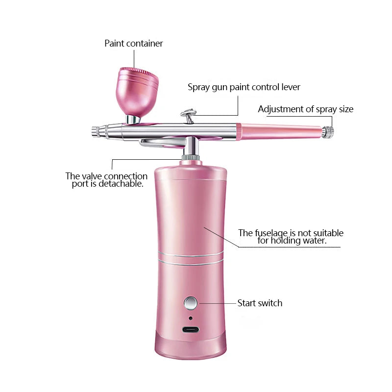 Wireless Portable Airbrush Kit for Painting and Crafts