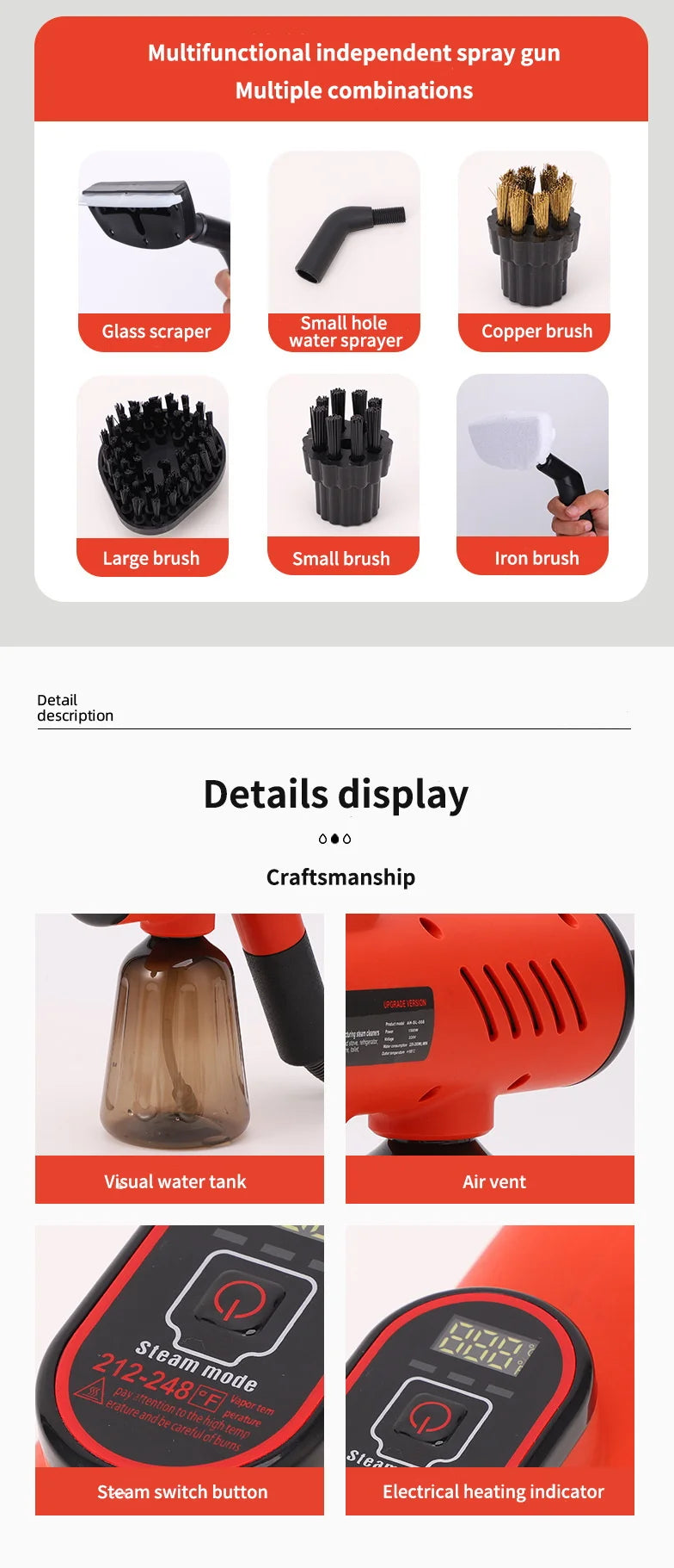 High-Pressure Handheld Steam Cleaner for Home Deep Cleaning