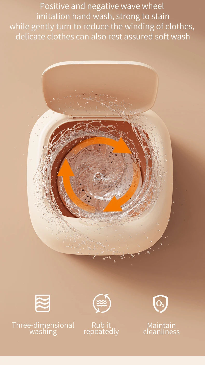 Portable Mini Washing Machine for Underwear and Small Clothes - 16