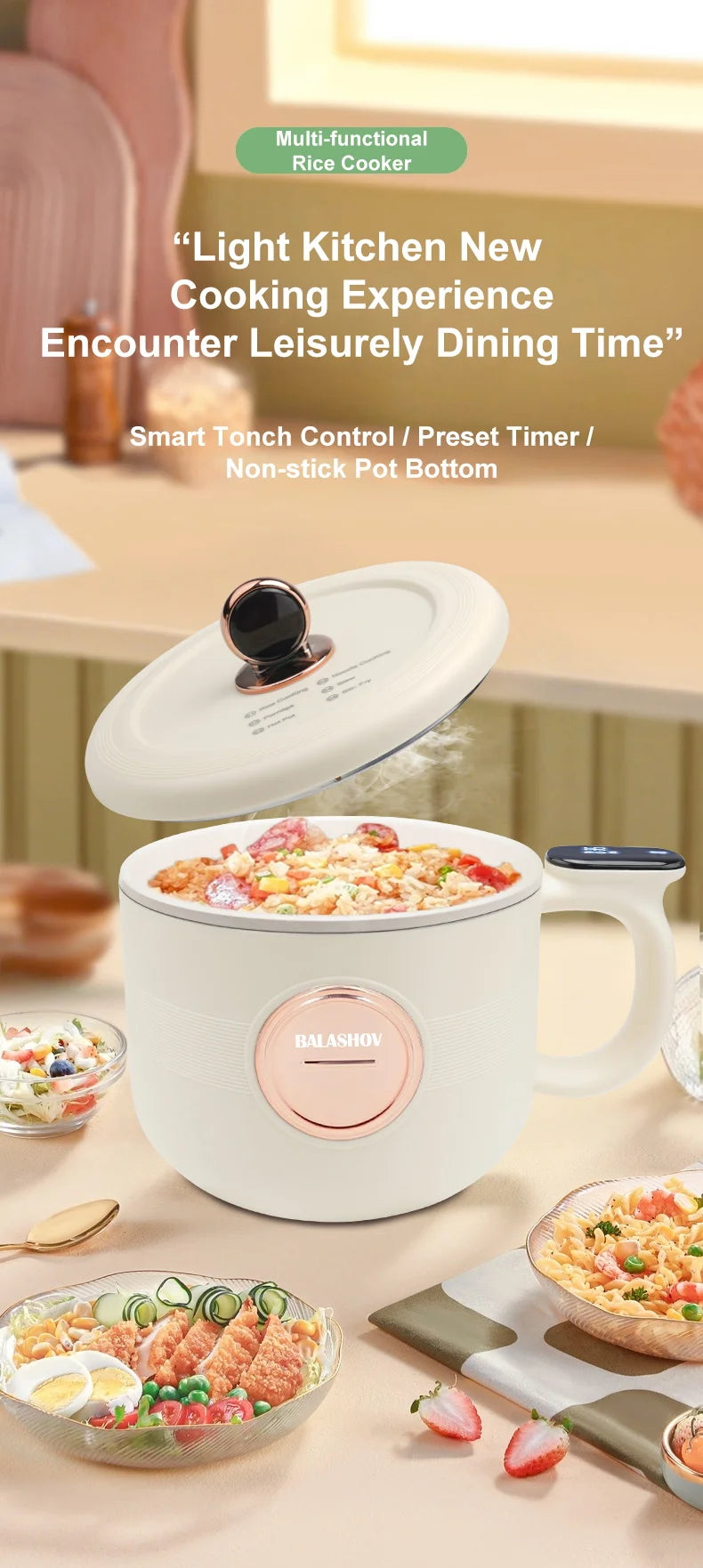 Portable Electric Multi-Cooker for Dorms and Travel - 6
