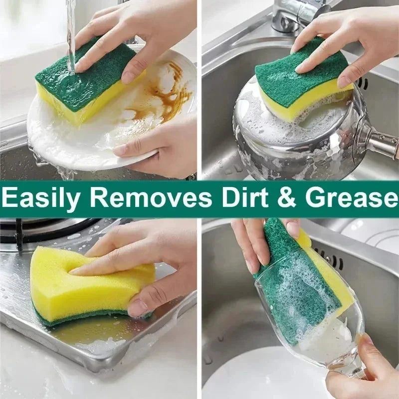 Heavy-Duty Double-Sided Kitchen Cleaning Sponge - 6