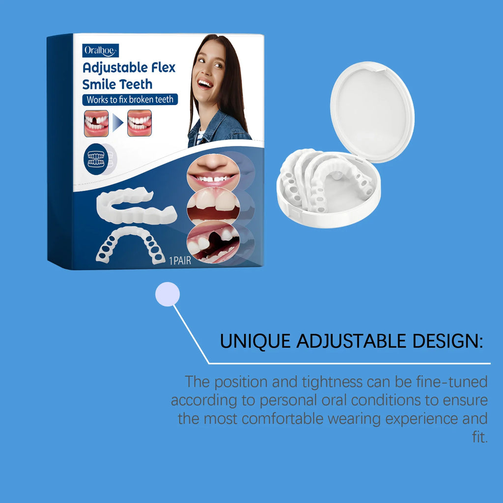 Adjustable Snap-On Smile Veneers for Missing Teeth
