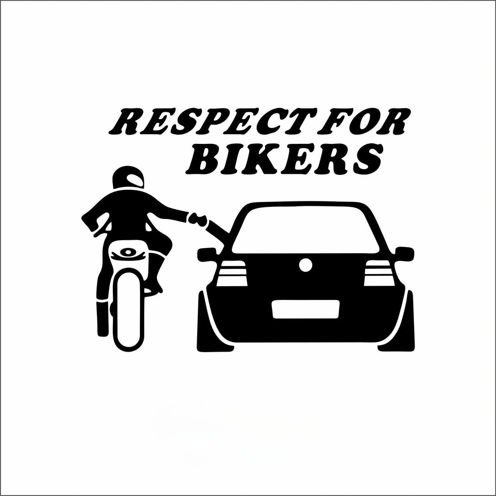Respect for Bikers Car Window Decal