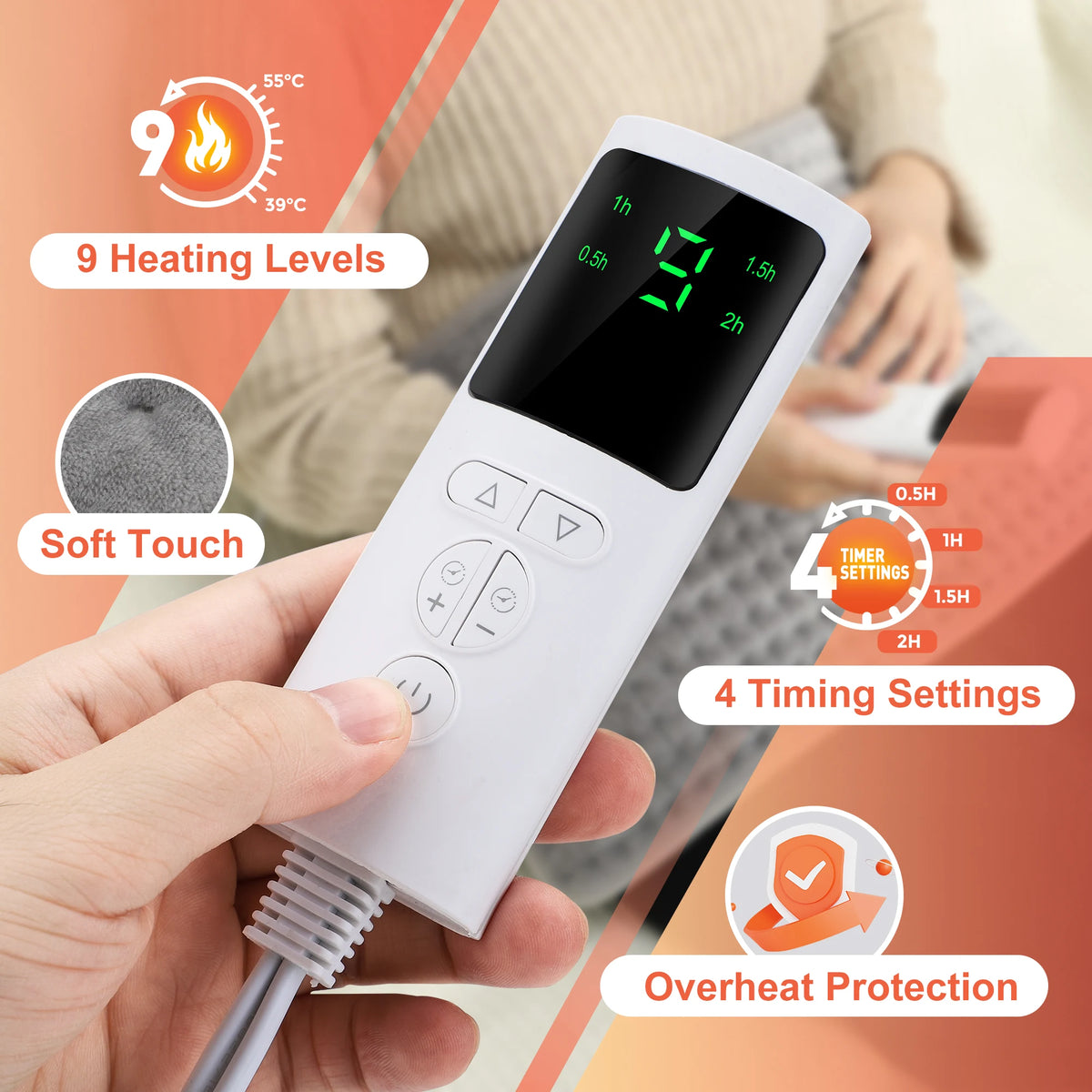 Electric Heated Waist and Back Support Wrap