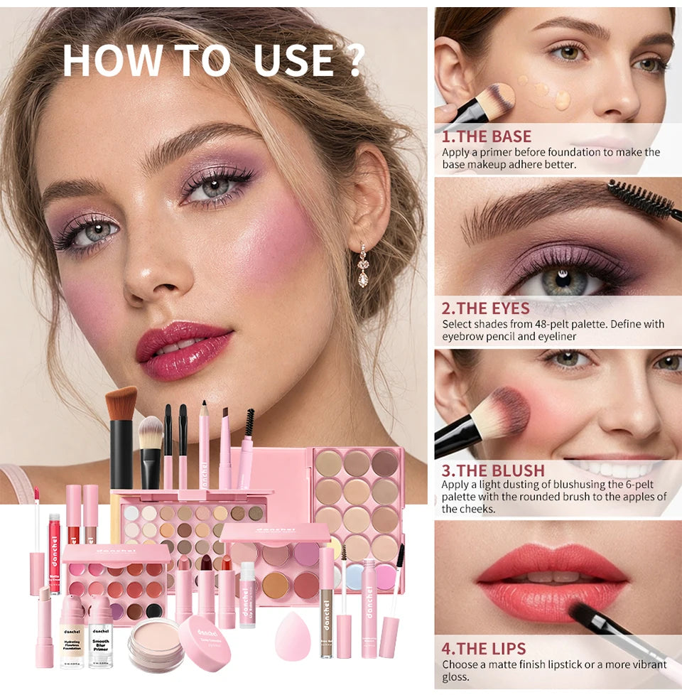 All-in-One Professional Makeup Set for Beginners and Travel