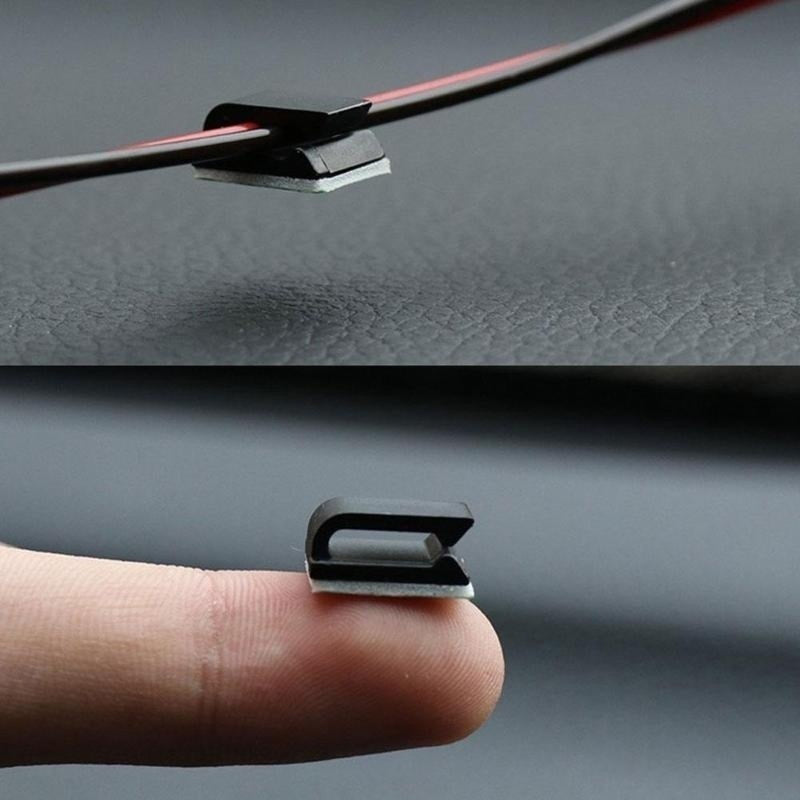 Self-Adhesive Car Wire Organizer Clips - 20 Pack