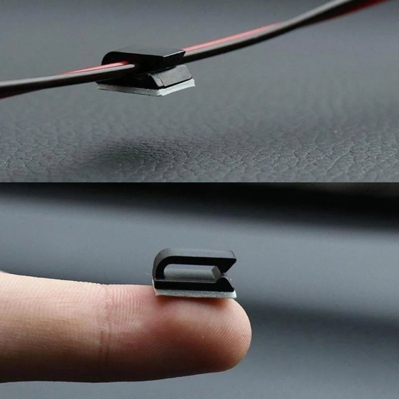 Self-Adhesive Car Wire Organizer Clips - 20 Pack - 2