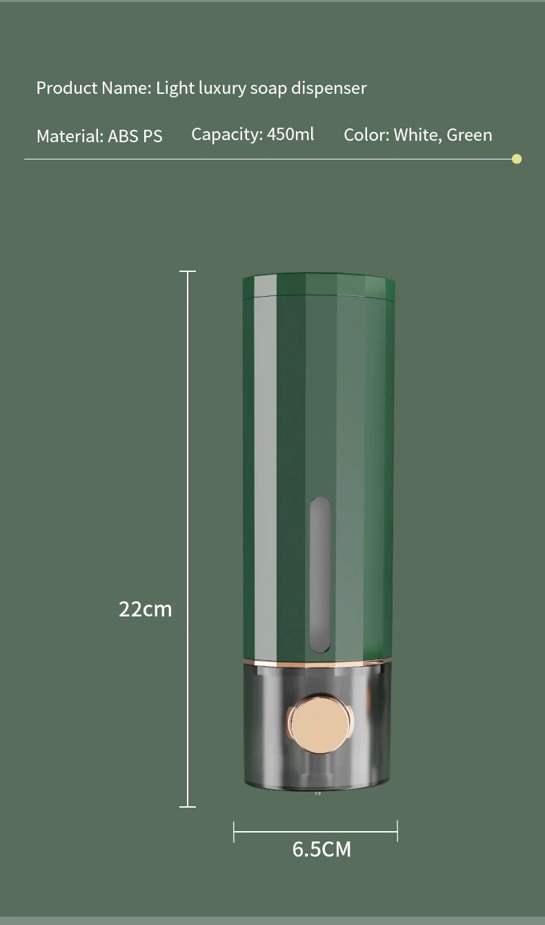 Wall-Mounted Manual Soap Dispenser for Bathroom
