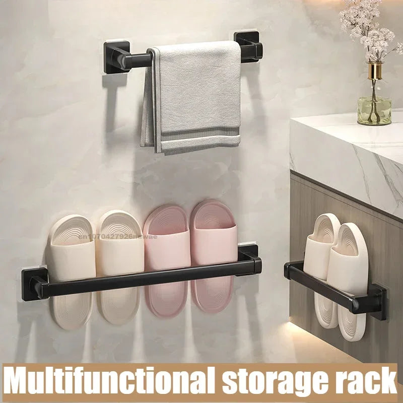 Wall Mounted No-Drill Bathroom Towel Rack