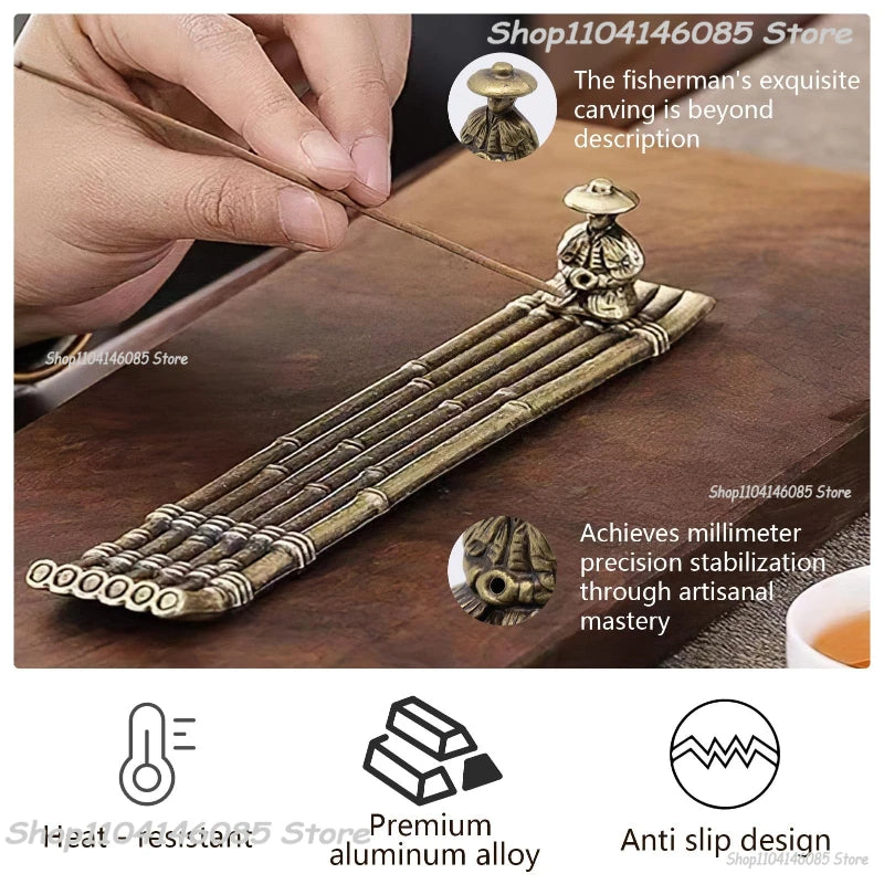 Ancient Style Boat Incense Stick Holder for Aromatherapy