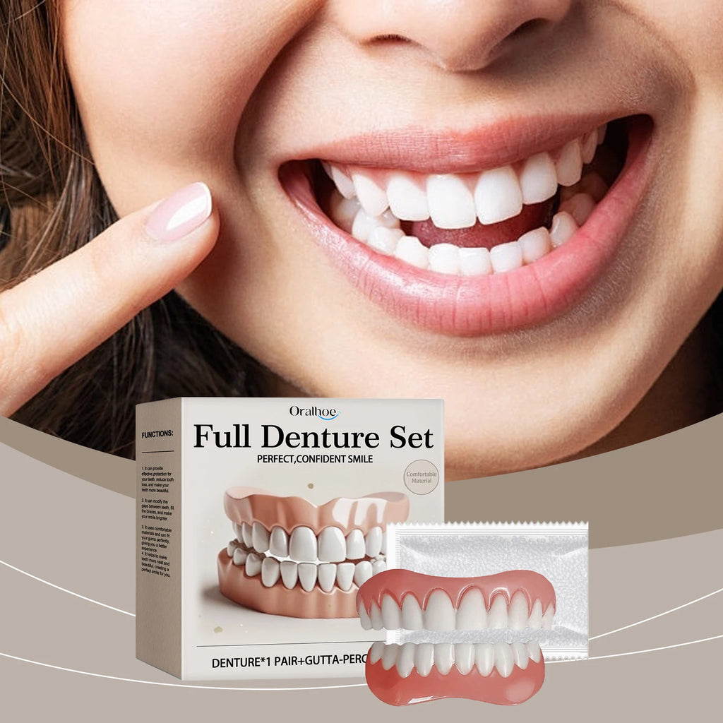 Temporary Silicone Denture Set for Instant Smile Restoration