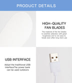 Portable USB Hanging Ceiling Fan for Camping and Dorms